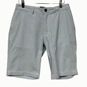 PX Clothing Men 28 Blue White Pinstripe Bermuda Chino Casual Shorts